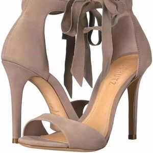Schutz Women's Rene Taupe High Heel Sandals Color Neutral